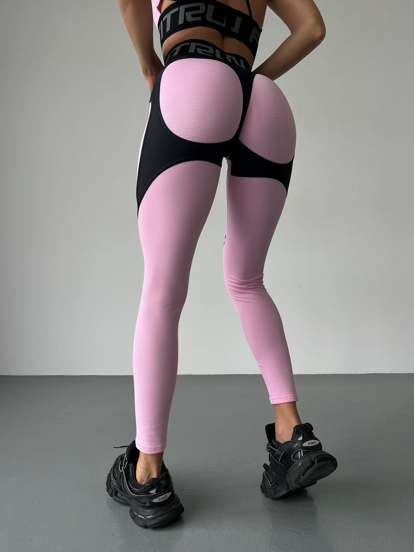 Leggings FITRUN Leggings Super Nuts Push-Up "Flamingo Relief"