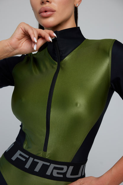 Jumpsuit FITRUN Jumpsuit Super Nuts Short "Olive Blaze"