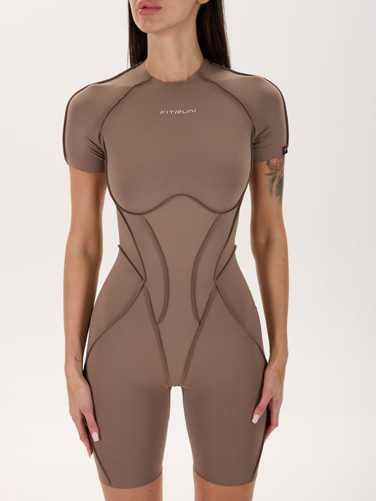 Jumpsuit FITRUN BodySuit Short Versa "Sand VE"