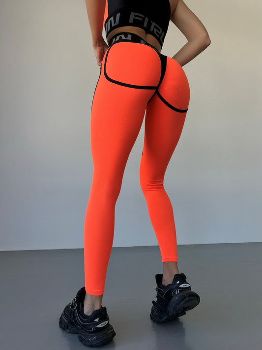 Leggings FITRUN Leggings Super Nuts "Orange Relief"
