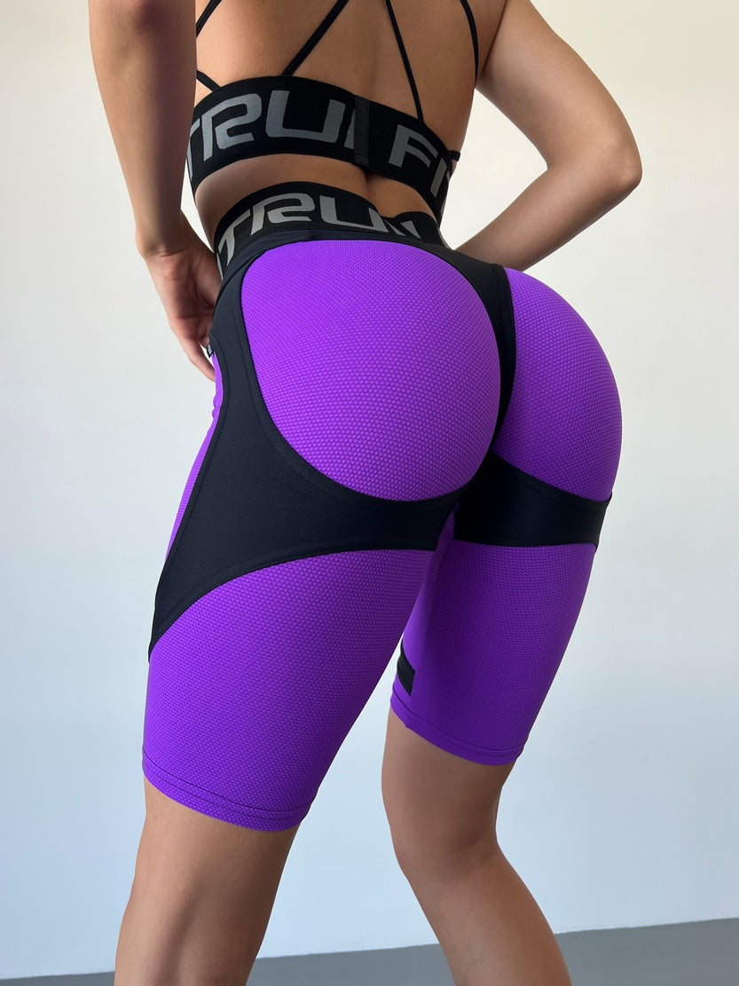 Cycling Short FITRUN Cycling Super Nuts Push-Up "Purple Relief"