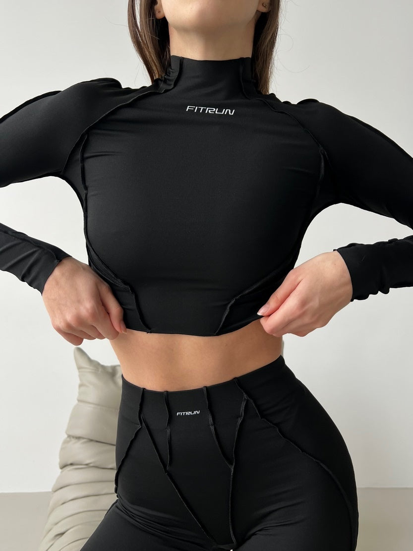 Укорочений рашгард FITRUN Rashguard Versa "Black VE"