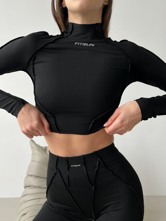 Укорочений рашгард FITRUN Rashguard Versa "Black VE"