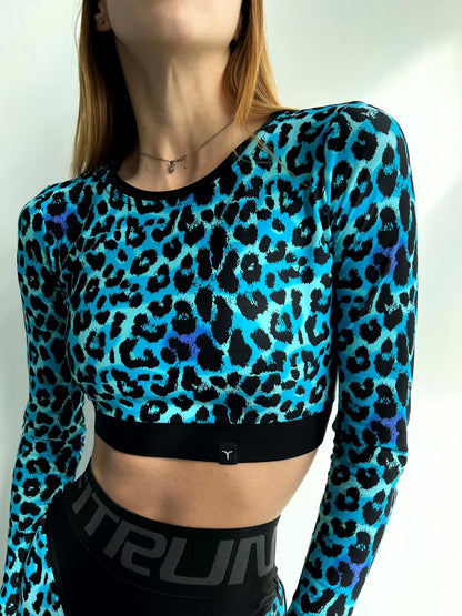 FITRUN Long Sleeve Midi "Leo Blue"