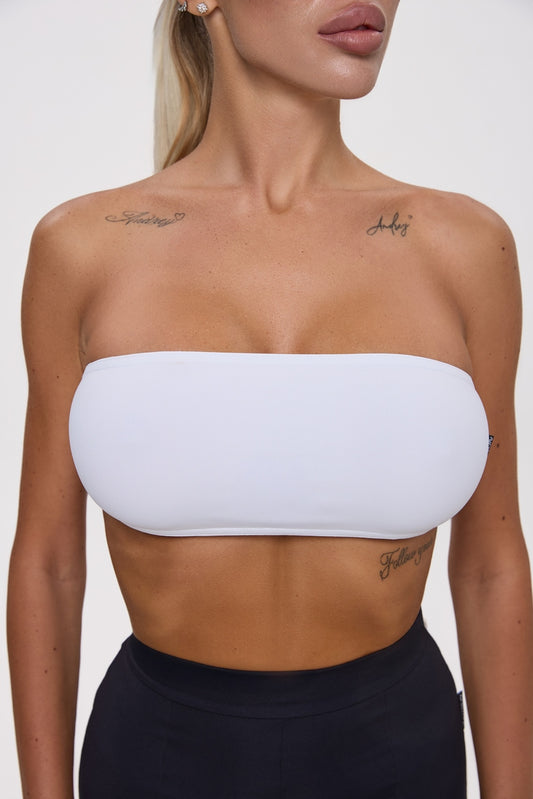 Sports Top FITRUN Bandeau Top "Total White"