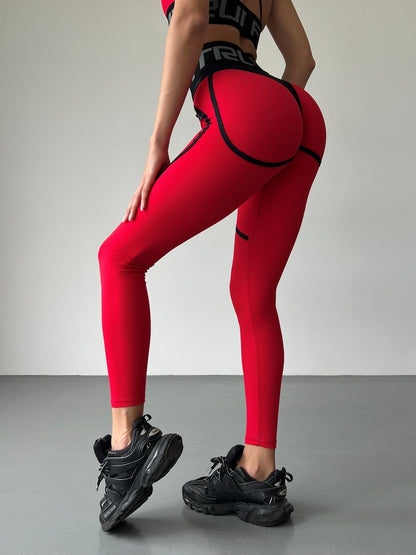 Leggings FITRUN Leggings Super Nuts "Red Relief"