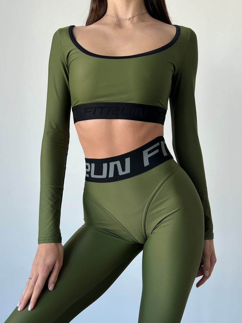 Укорочений рашгард FITRUN Rashguard Bliss "Khaki"