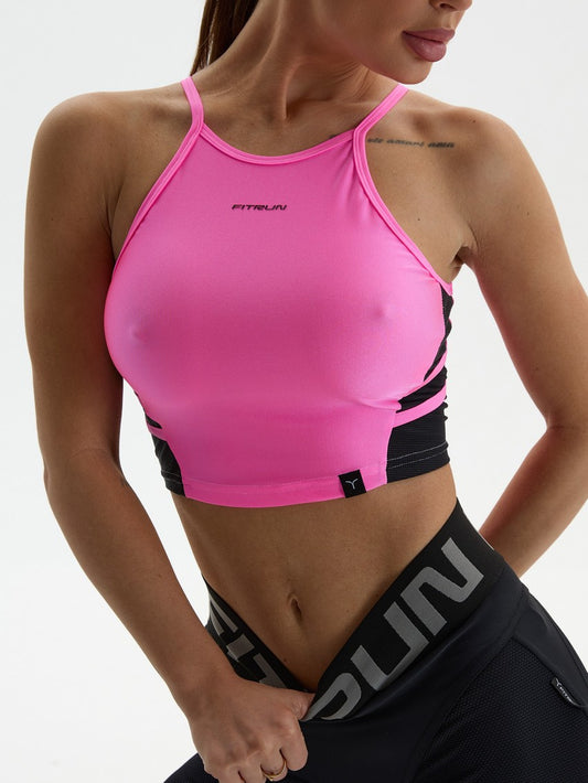 Sports Top FITRUN Crop Top "Shine Barbie"