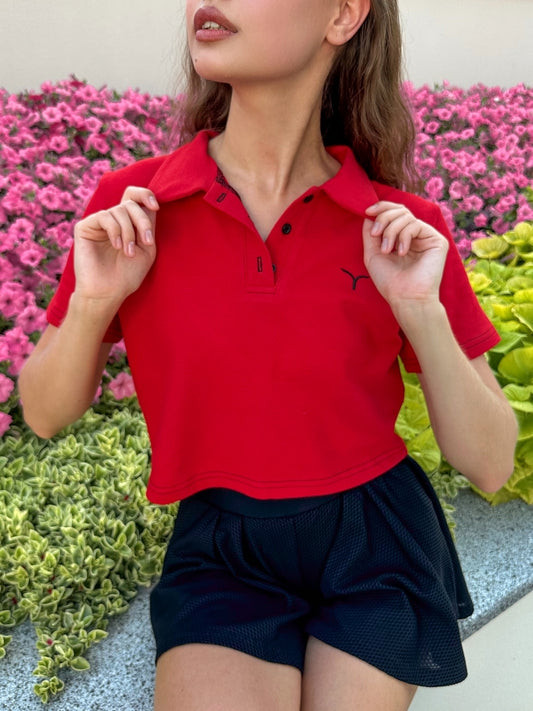 Поло FITRUN Polo Midi "Red"