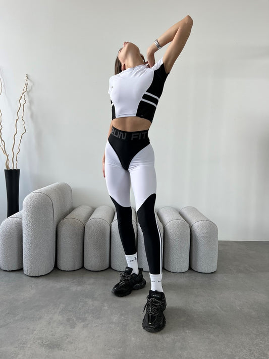 Легінси FITRUN Leggings Two Lines "White"