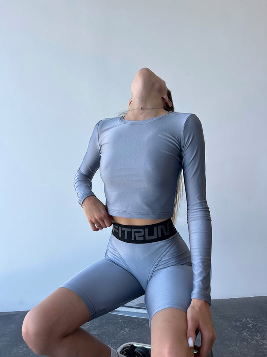 Укорочений рашгард FITRUN Rashguard Prime "Shine Silver"