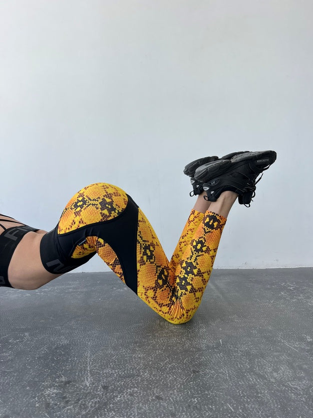 Leggings FITRUN Leggings Super Nuts Push-Up "Royal Python"