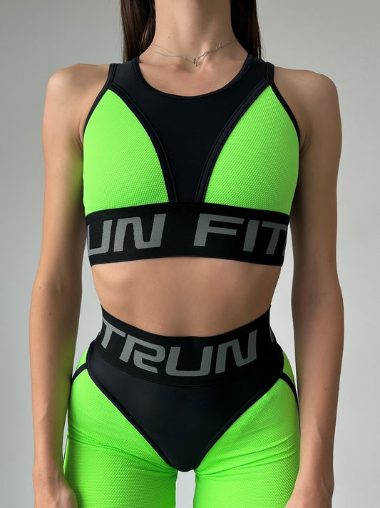 Sports Top FITRUN Top "Neon Green Relief"