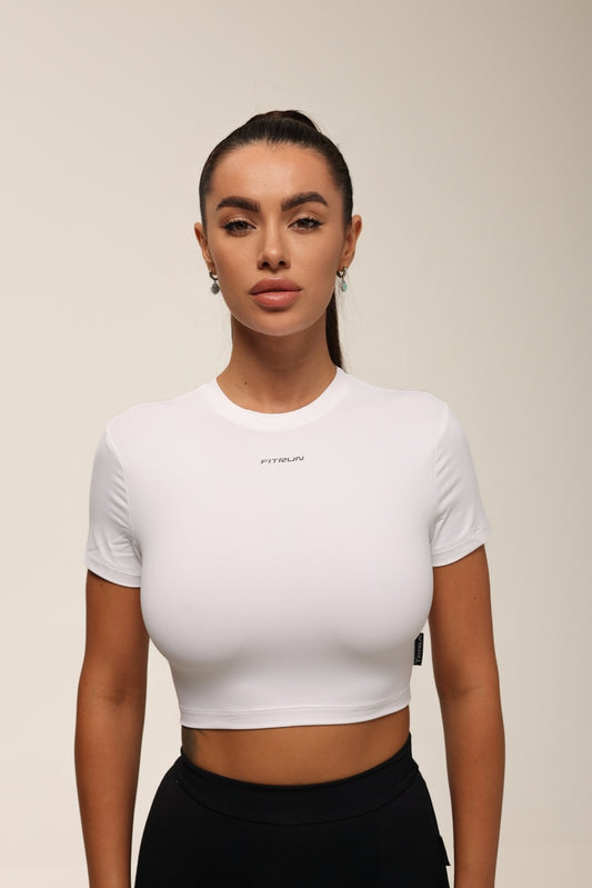 Футболка укорочена FITRUN T-shirt Short SKIN BASE "White VE"