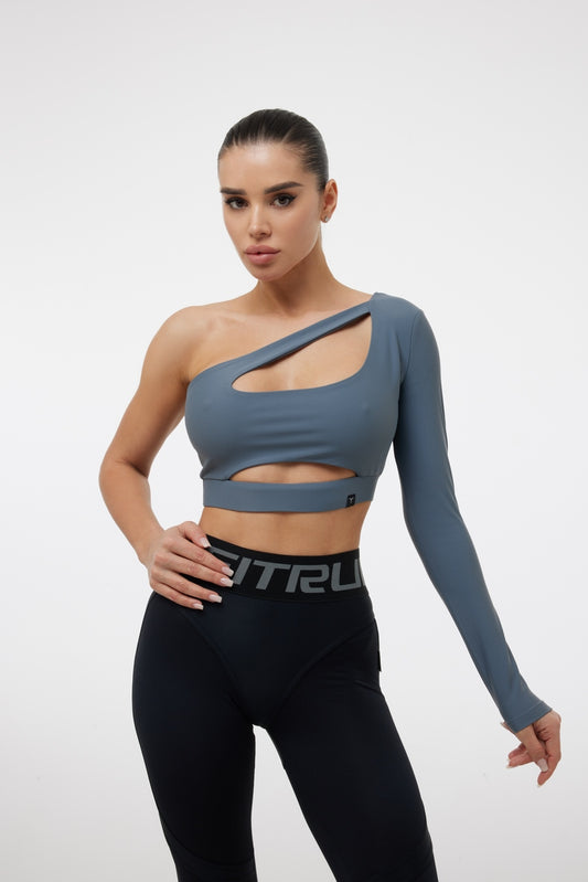 Shortened Rashguard FITRUN Rashguard Racy "Total Silver"