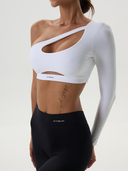 Long Sleeve FITRUN Racy "Total White"