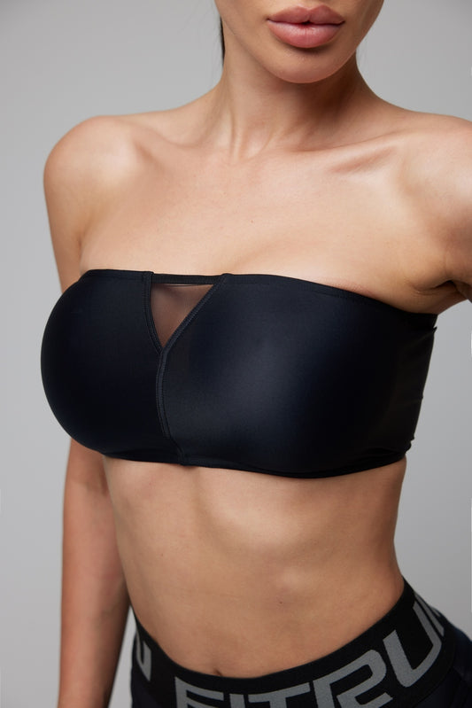Спортивний Топ FITRUN Top Bandeau SPIDER "Total Black"