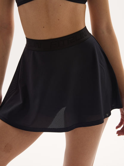 FITRUN Tennis Skort W1 "Total Black"