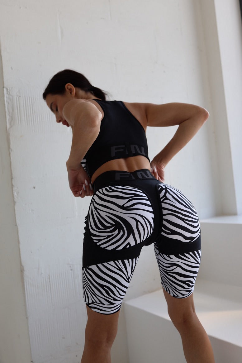 Cycling Short FITRUN Cycling Super Nuts Push-Up "Zebra"