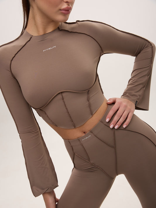 FITRUN Long Sleeve-Corset DISCO Versa "Sand VE"