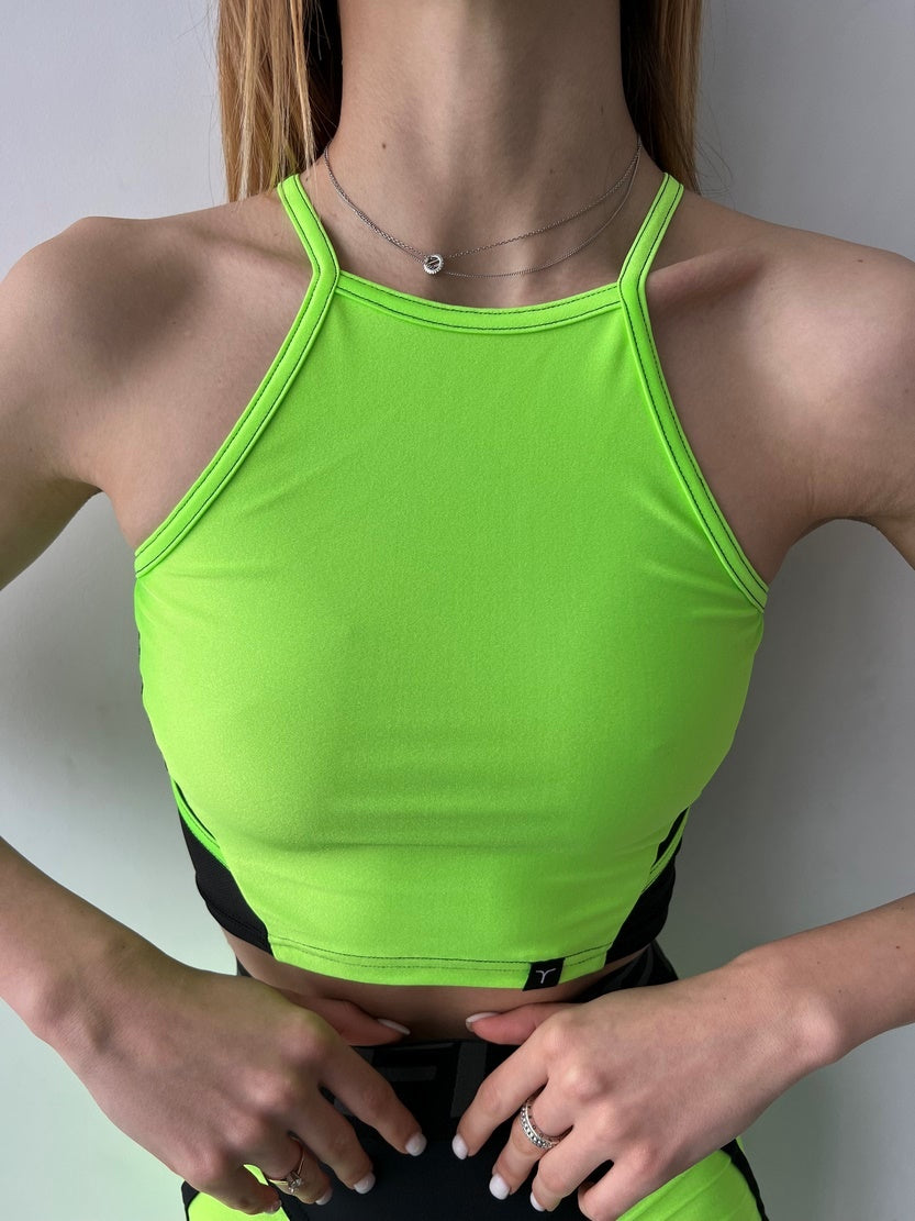 Спортивний Топ FITRUN Crop Top "Neon Green"