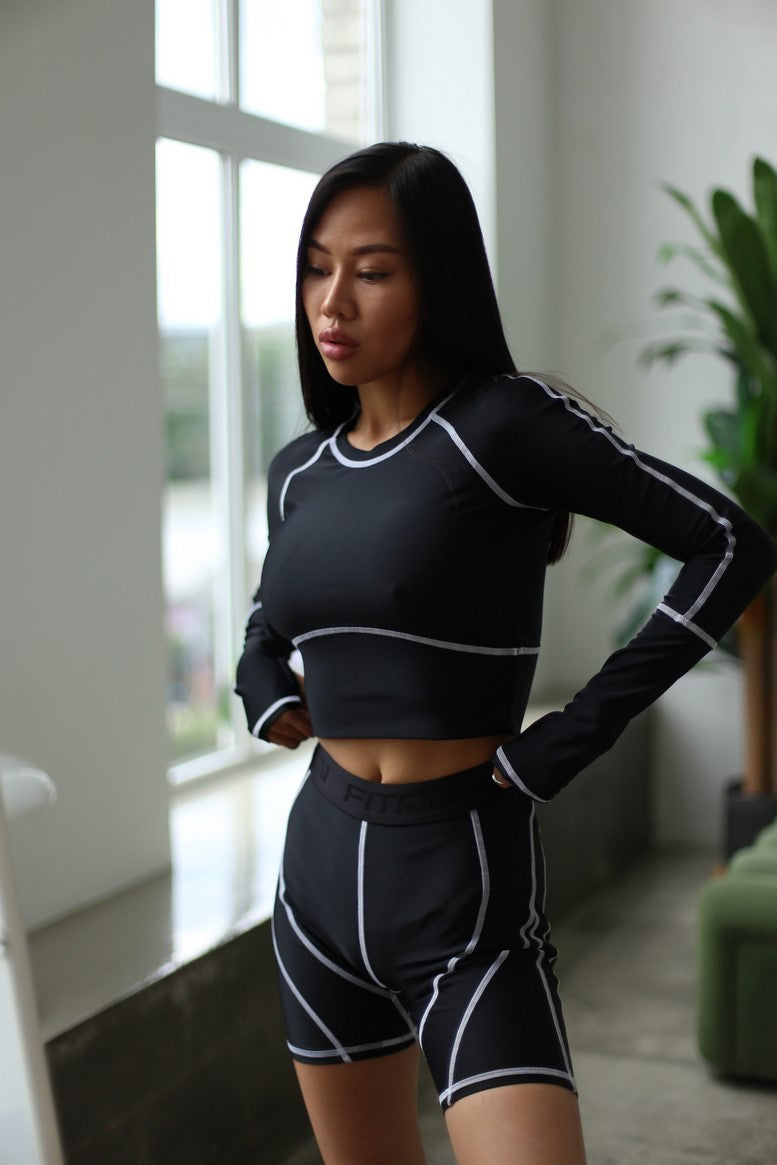 Укорочений рашгард FITRUN Rashguard Active "Black"