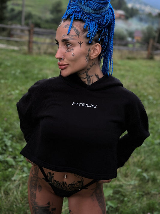 Hoodies FITRUN Hoodie Midi "Black"