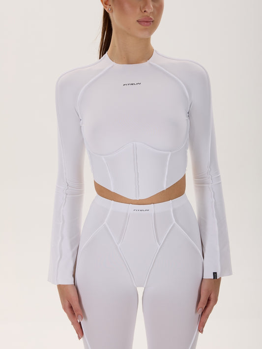 FITRUN Long Sleeve-Corset DISCO Versa "White VE"