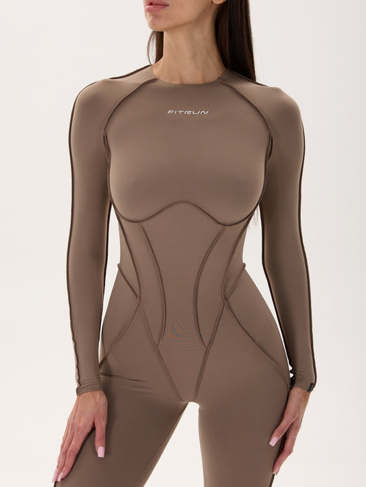 Jumpsuit FITRUN BodySuit Long Versa "Sand VE"