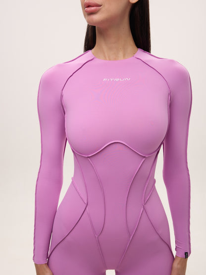 Salopetă FITRUN Body Suit Long Versa "Fuchsia VE"