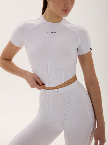 FITRUN T-shirt-Corset Versa "White VE"