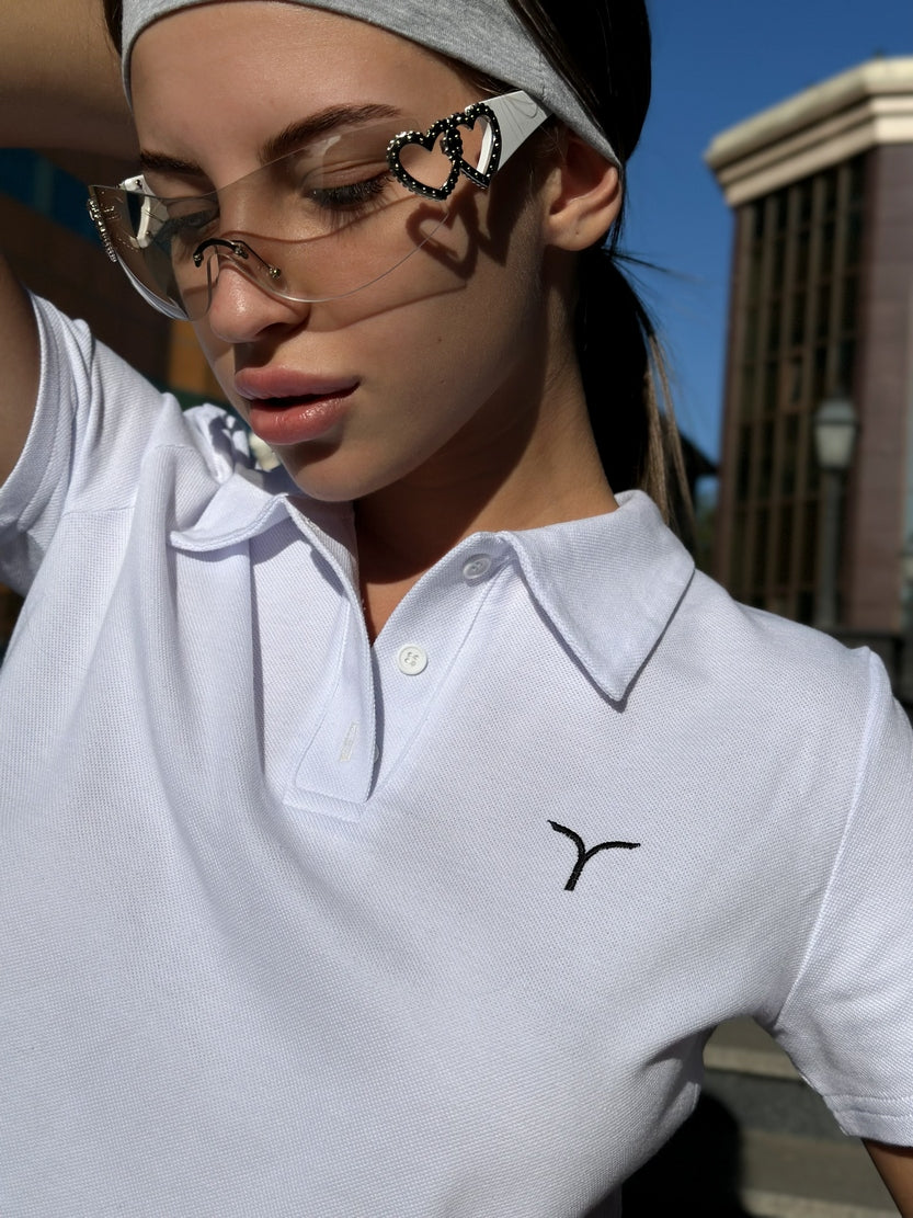 Polo FITRUN Polo Midi "White"