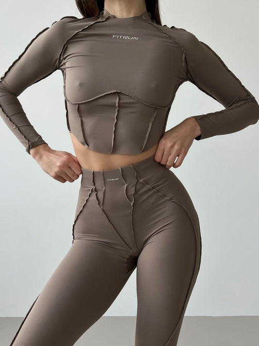 FITRUN Long Sleeve-Corset Versa "Sand VE"
