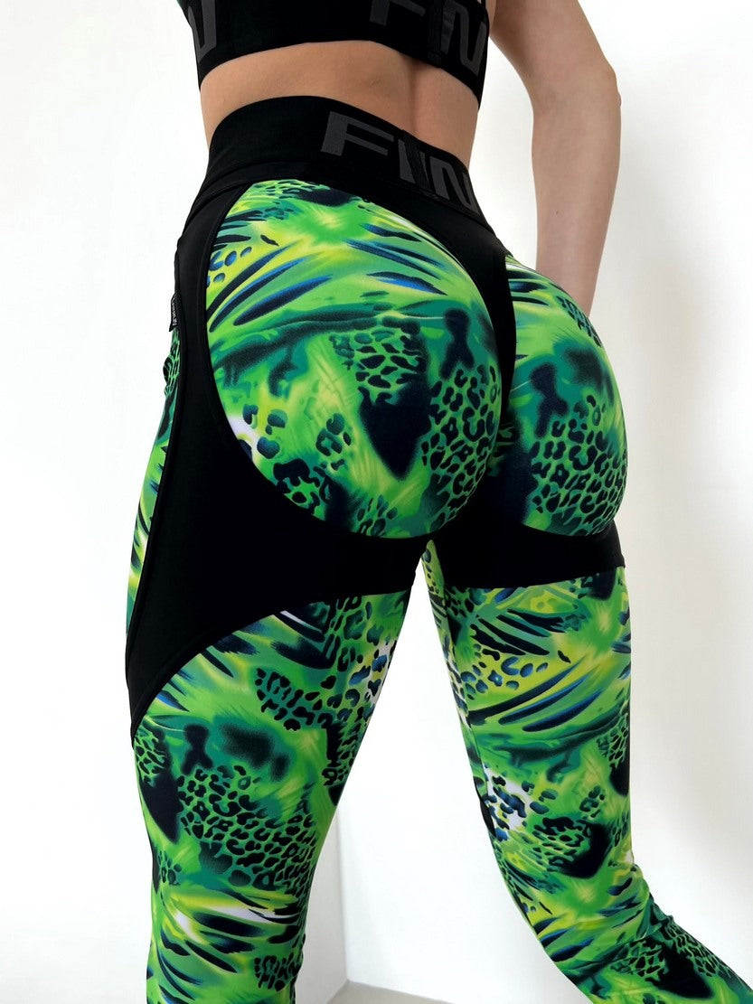 Легінси FITRUN Leggings Super Nuts Push-Up "Toxic"