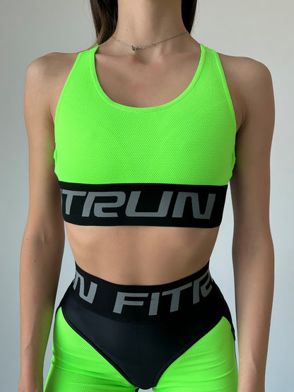 Sports Top FITRUN Top X Brand "Neon Green Relief"