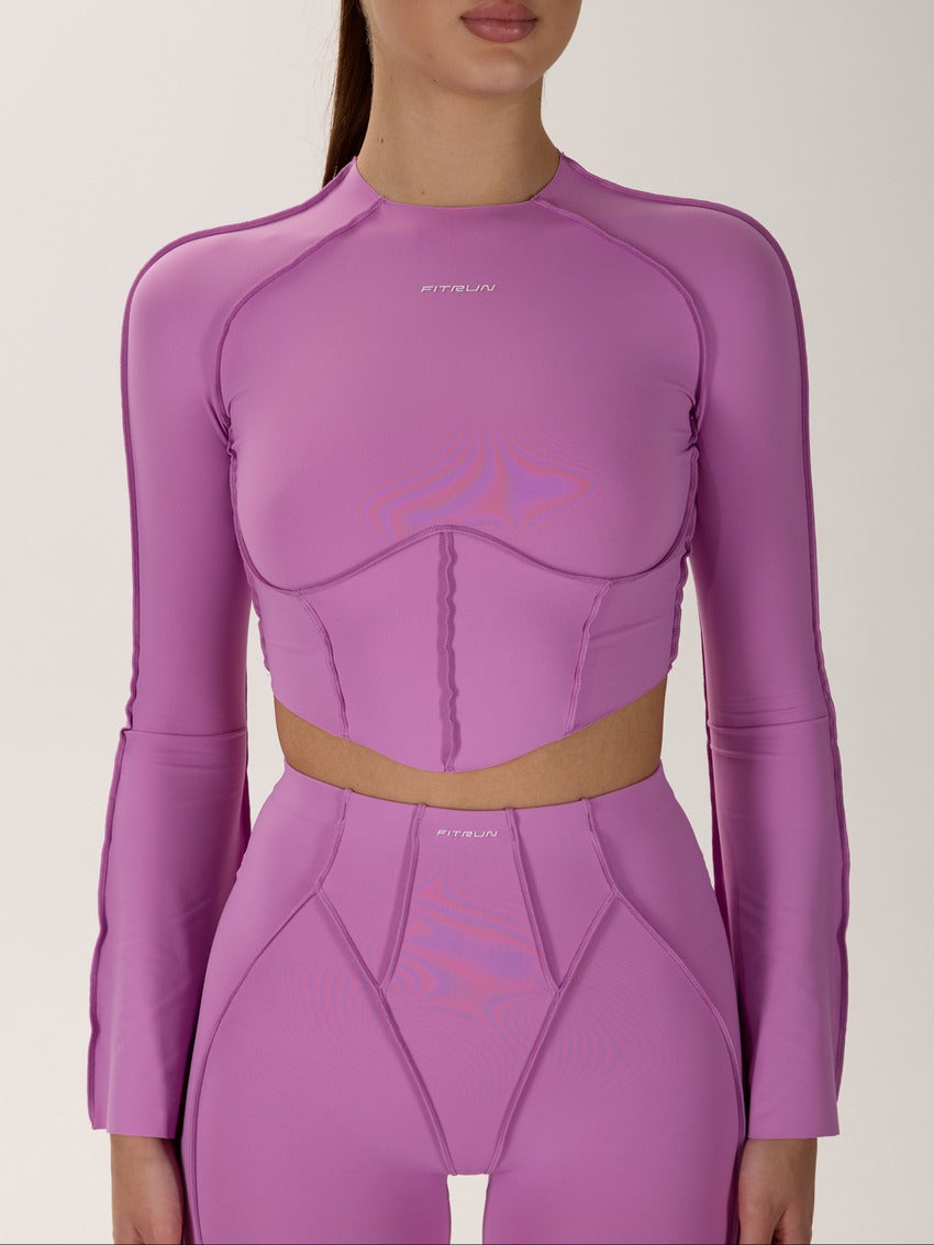 FITRUN Long Sleeve-Corset DISCO Versa "Fuchsia VE"