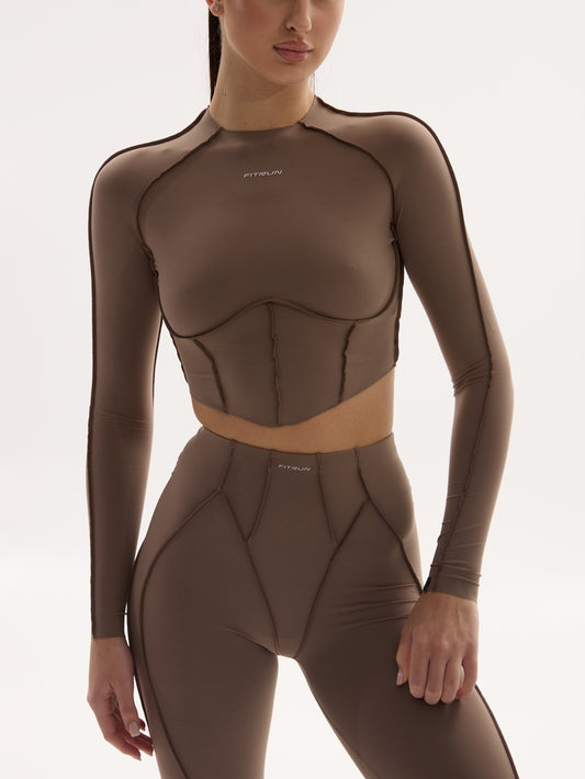 FITRUN Long Sleeve-Corset Versa "Sand VE"