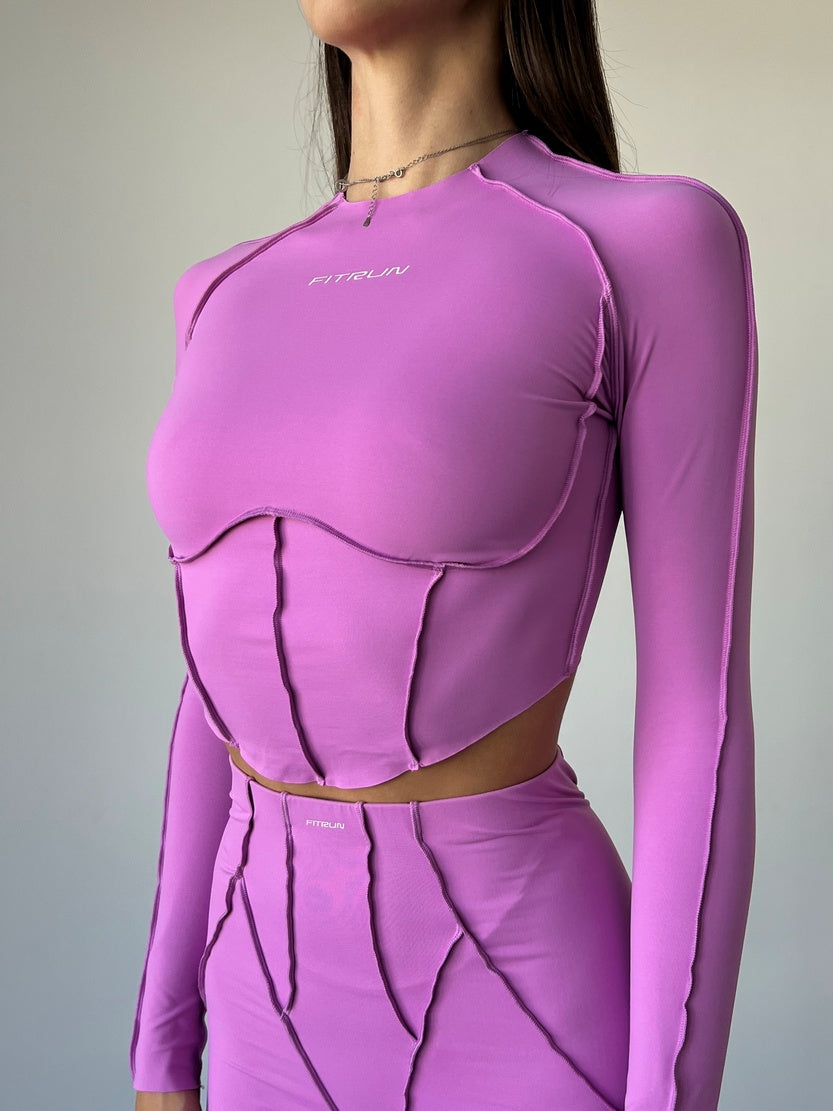 FITRUN Long Sleeve-Corset Versa "Fuchsia VE"