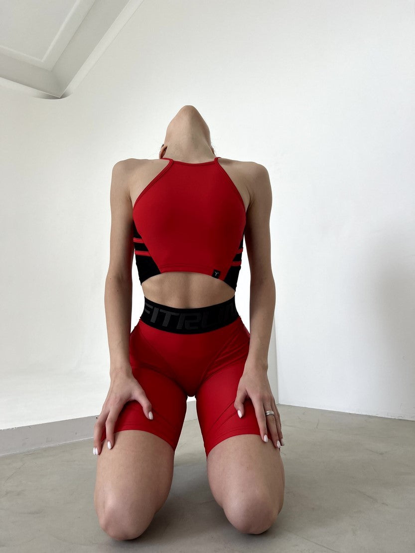 Спортивний Топ FITRUN Crop Top "Red"