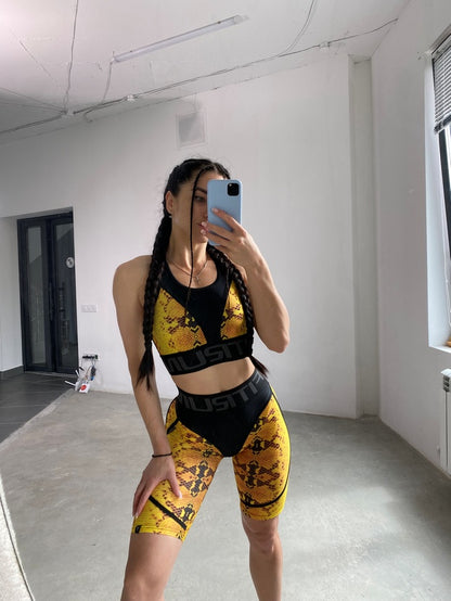 Scurt de ciclism FITRUN Super Nuts „Royal Python”