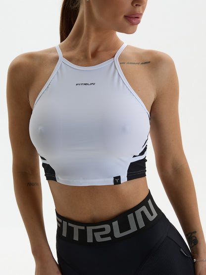Sports Top FITRUN Crop Top "White"
