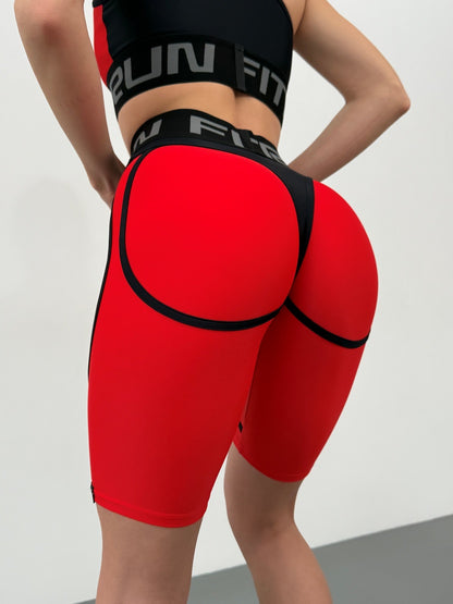 Cycling Short FITRUN Cycling Super Nuts "Red"