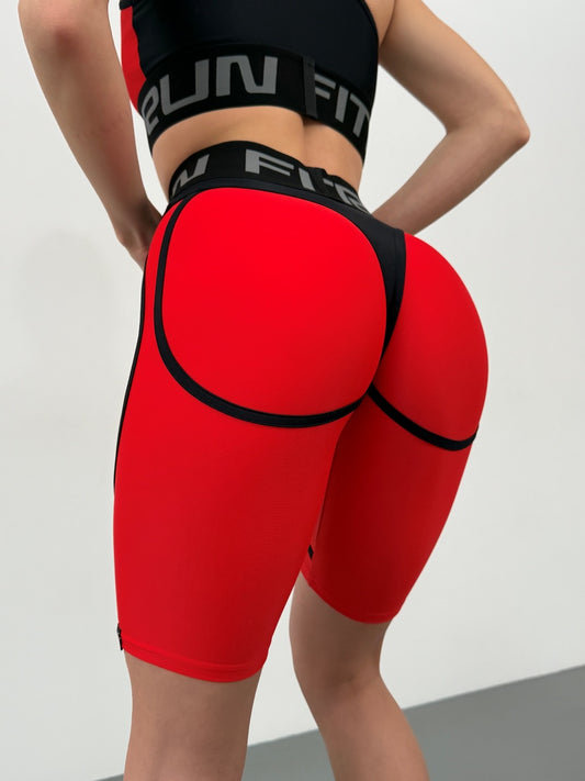 Cycling Short FITRUN Cycling Super Nuts "Red"