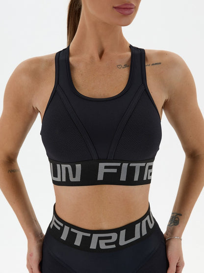 Sports Top FITRUN Top "Total Black Relief"