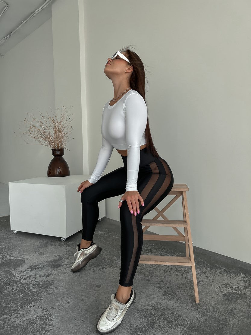 Легінси FITRUN Leggings Corsage Stripcut "Black"