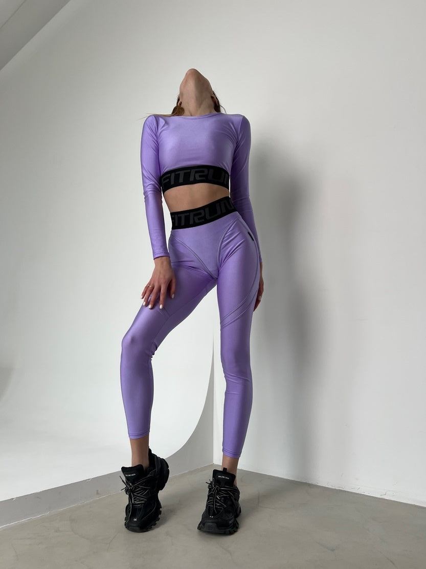 Легінси FITRUN Leggings Super Nuts Push-Up "Total Shine Lilac”