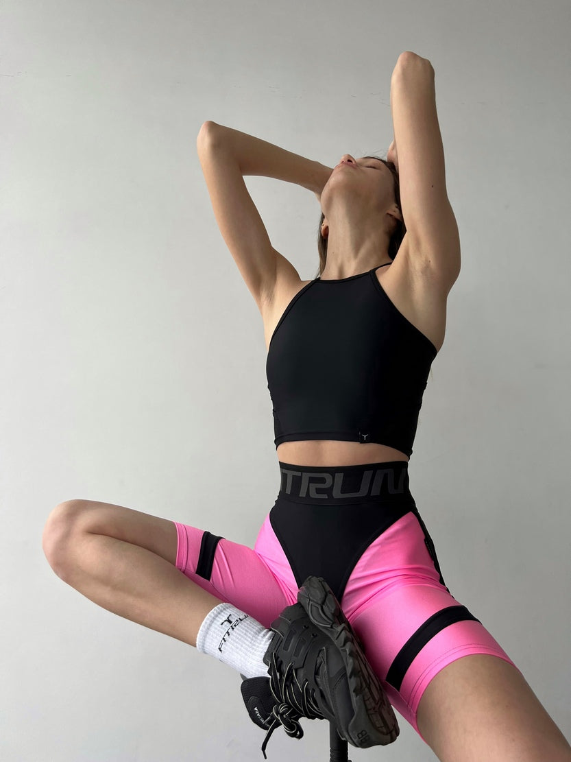 Sports Top FITRUN Crop Top "Black"