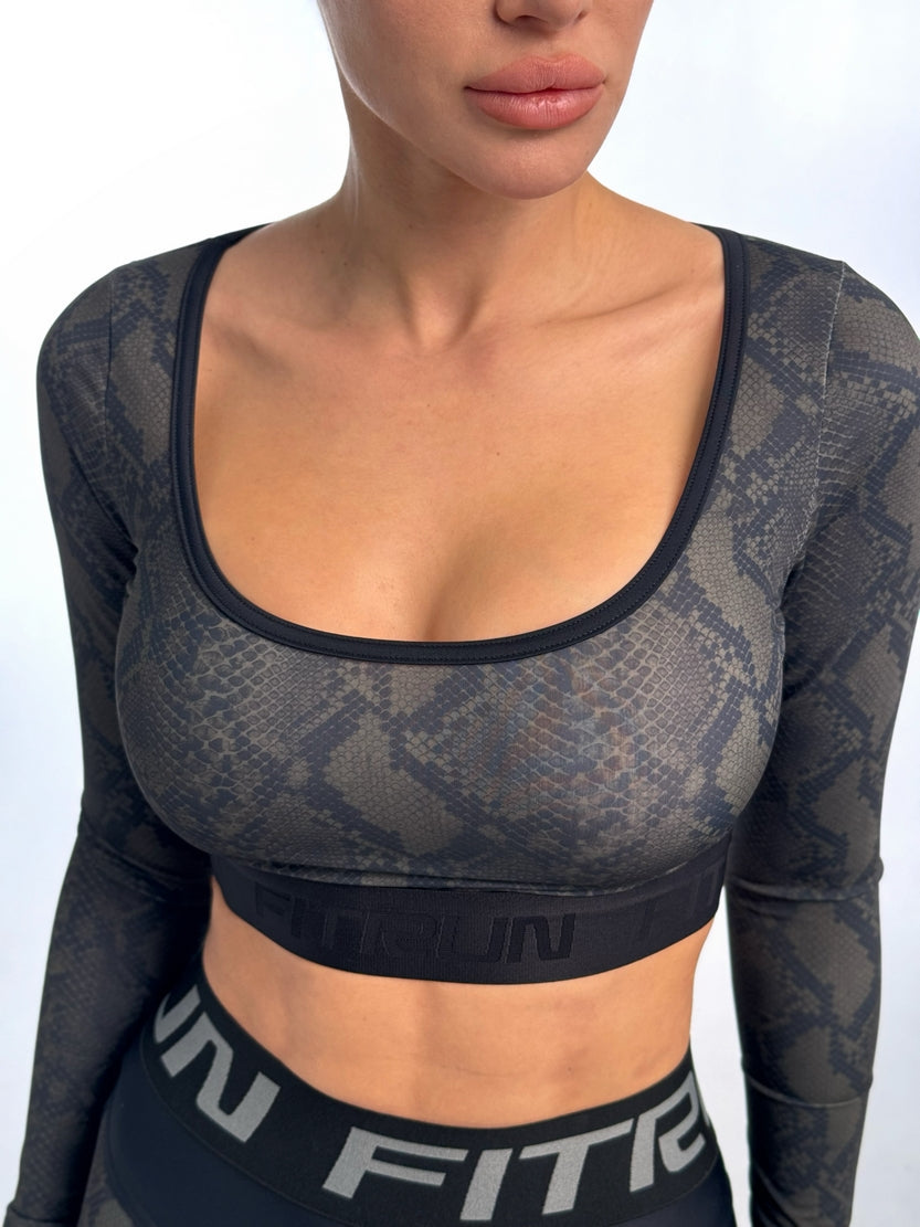 FITRUN Long Sleeve Bliss "Black Python"