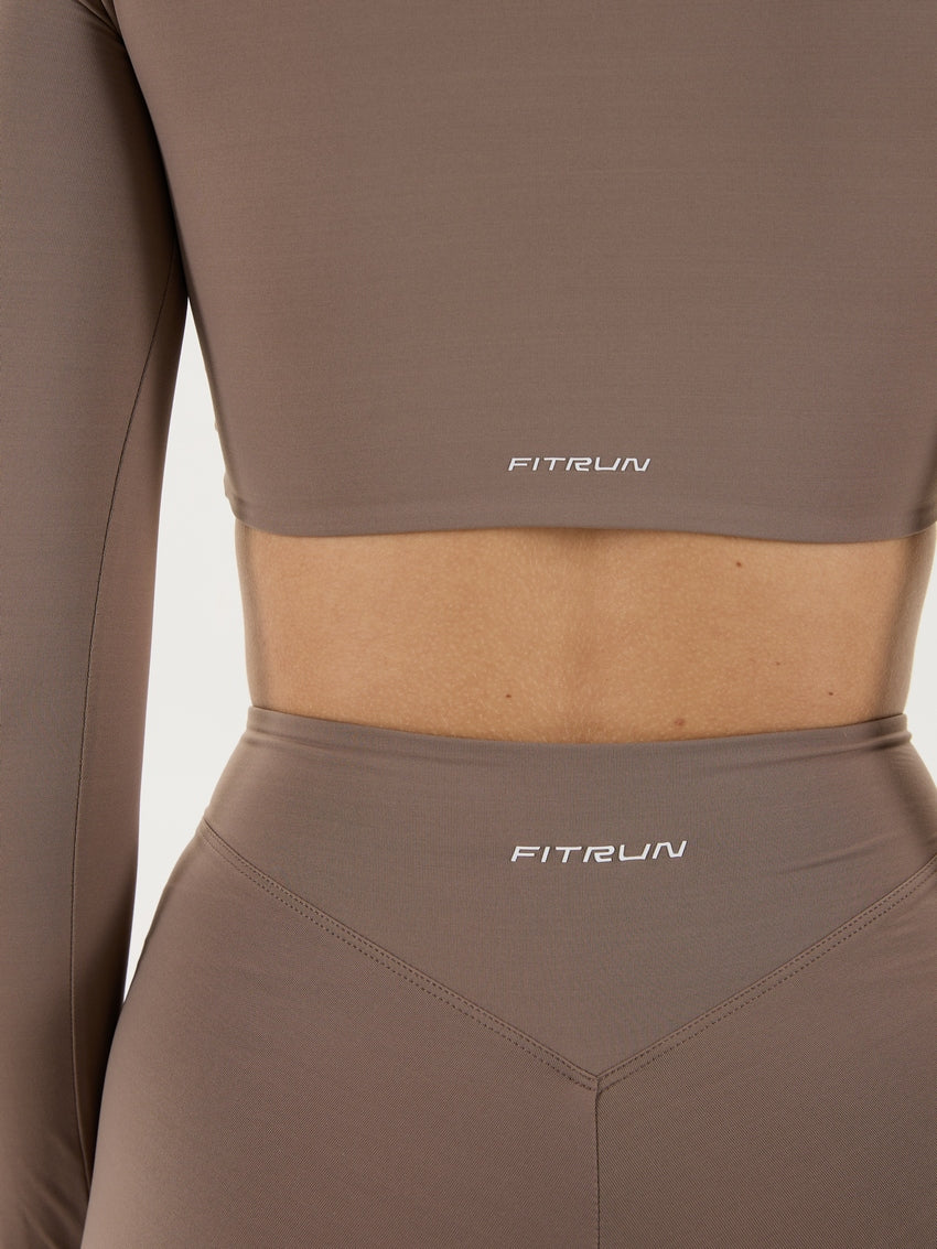 Top sport scurt cu mânecă lungă FITRUN Rashguard YOGA „Sky VE”