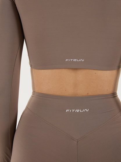Top sport scurt cu mânecă lungă FITRUN Rashguard YOGA „Sky VE”